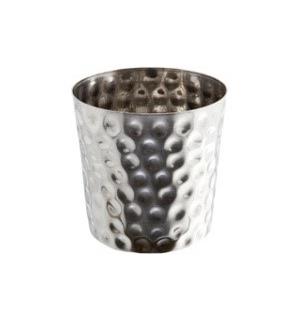 Serveringsbeger RF rundt Ø:80mm,H:80mm Med hamret finish V:415ml 
